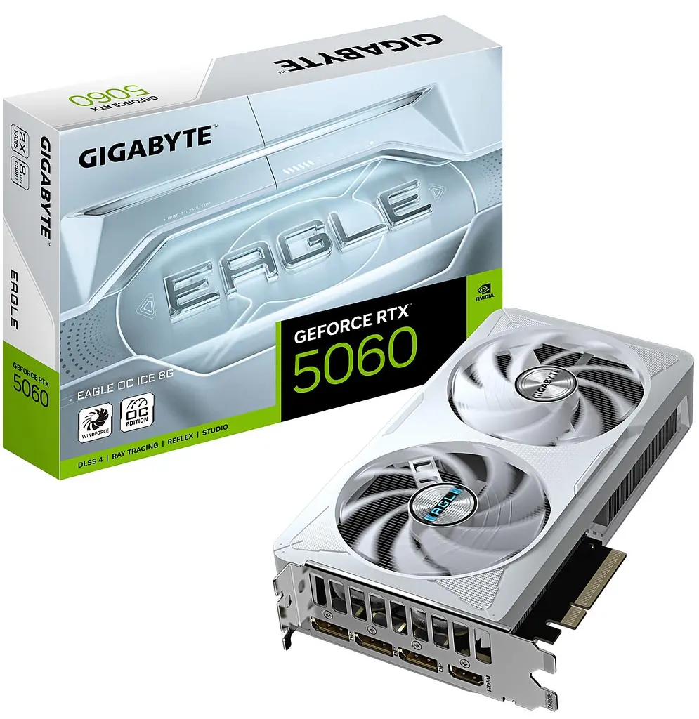 Відеокарта Gigabyte RTX 5060 8G EAGLE OC ICE (GV-N5060EAGLEOC ICE-8GD) (GDDR7, 128 bit, PCI-E v5.0 x16) - фото 10