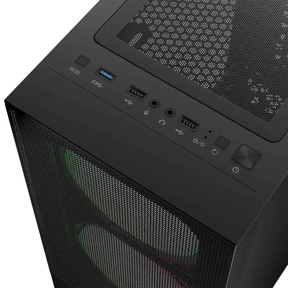 Корпус LogicConcept ARYA MESH+GLASS ARGB fans 2x140mm+1x120 мм BLACK без БЖ ATX (AT-ARYA-10-000000-0002) - фото 3