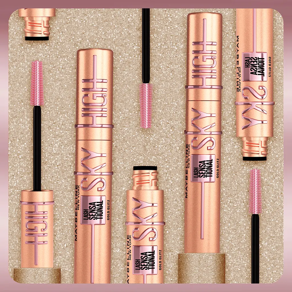 Глітерна туш-топер для вій Maybelline New York Lash Sensational Sky High Rose Gold 7.5 мл - фото 3