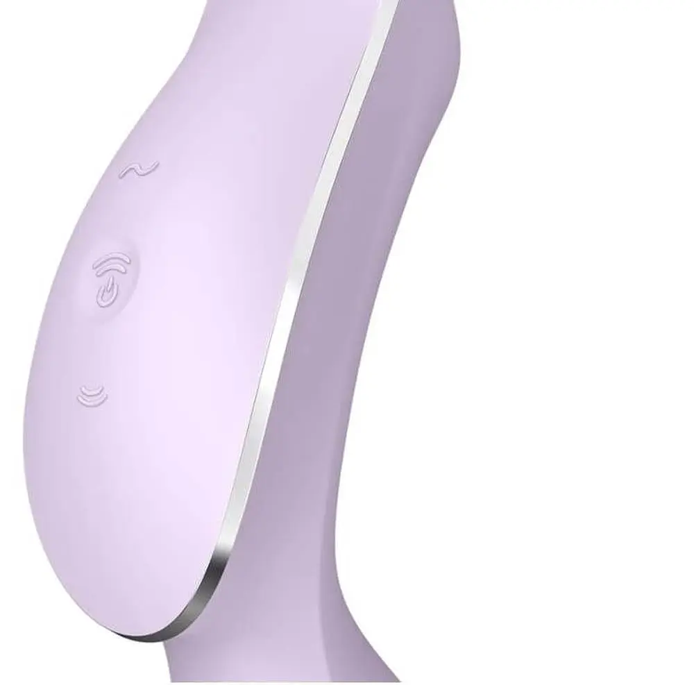 Вакуумний стимулятор клітора з вібрацією Satisfyer Curvy Trinity 2 бузковий - фото 5