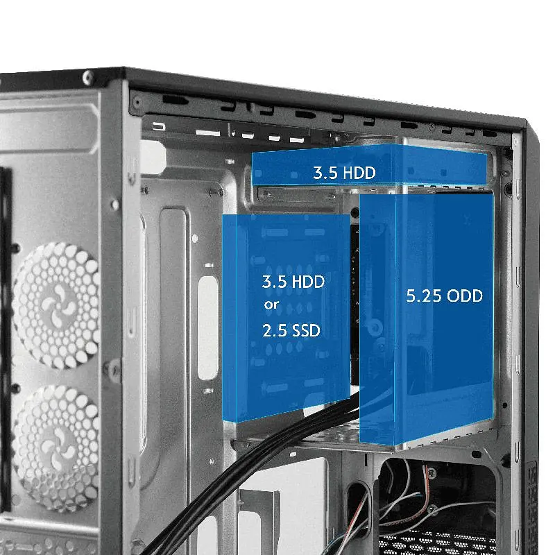 Корпус Chieftec UNI UC-03B-OP, без БЖ, ATX, Black (UC-03B-OP) - фото 4