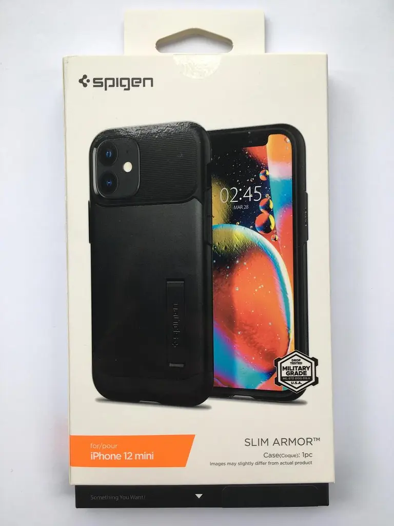 Чохол протиударний із підставкою Spigen Slim Armor ACS01545 для iPhone 12 Mini (5.4") Black - фото 5