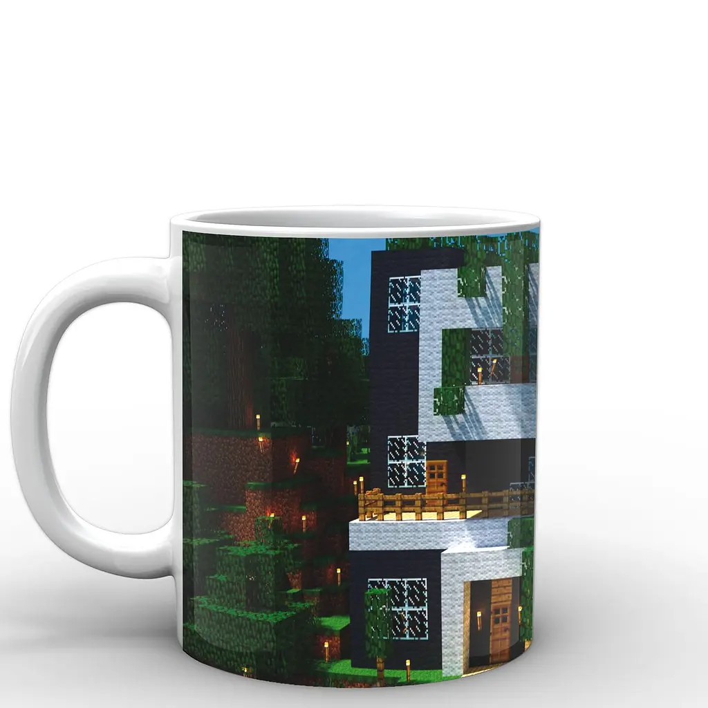 Кружка GeekLand Minecraft Майнкрафт дом MС.02.025.686 330 мл синяя - фото 3