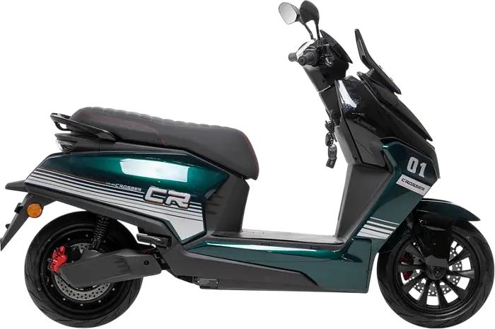 Электроскутер Двухместный Crosser CR22 (2500W, 72V/35Ah) Зеленый - фото 2
