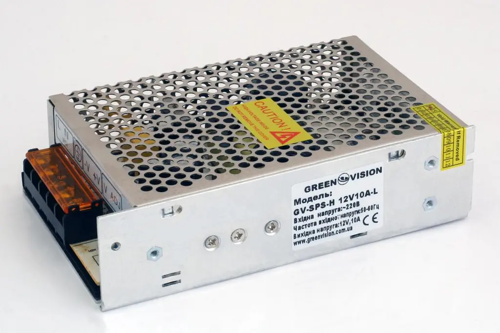 Імпульсний блок живлення GreenVision GV-SPS-C 12V10A-L 120W 199х98х42 мм - фото 4