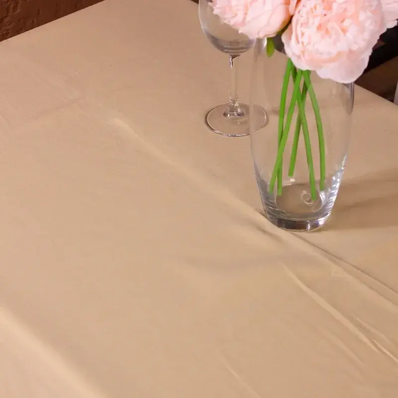 Скатерть MirSon Хлопок №003 Gold Strong 180х130 см золотистая - фото 3