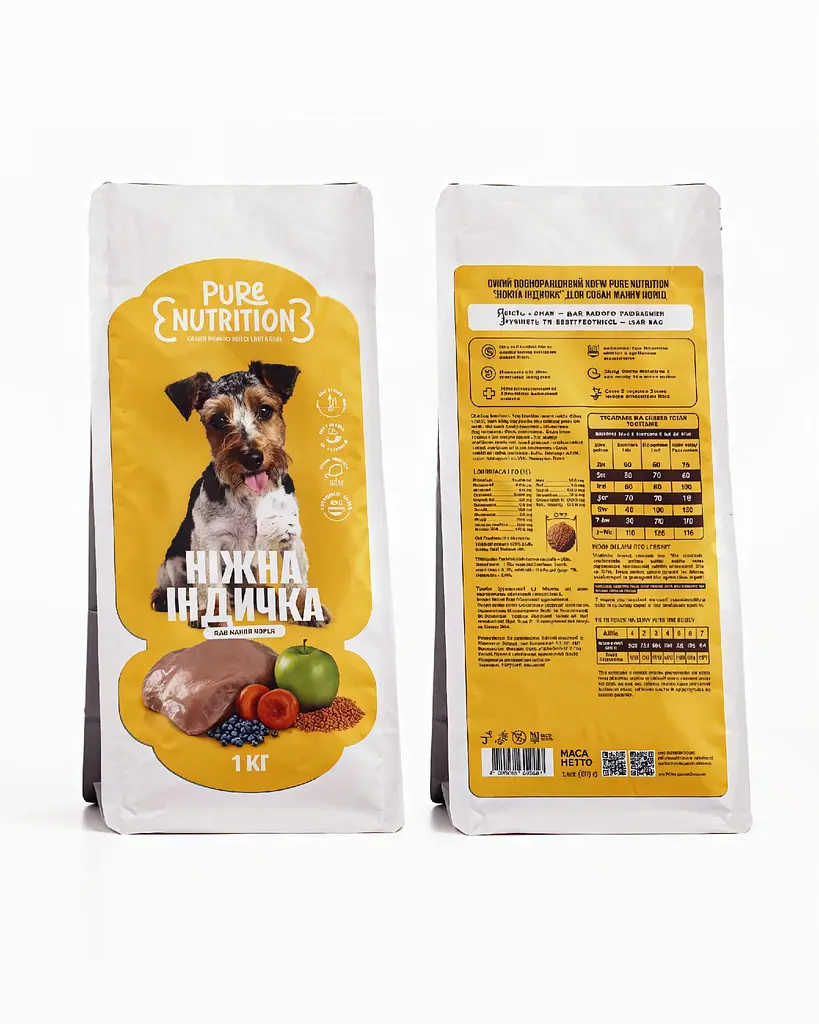 Cухой корм Pure Nutrition для собак малых пород с индейкой 1кг - фото 2