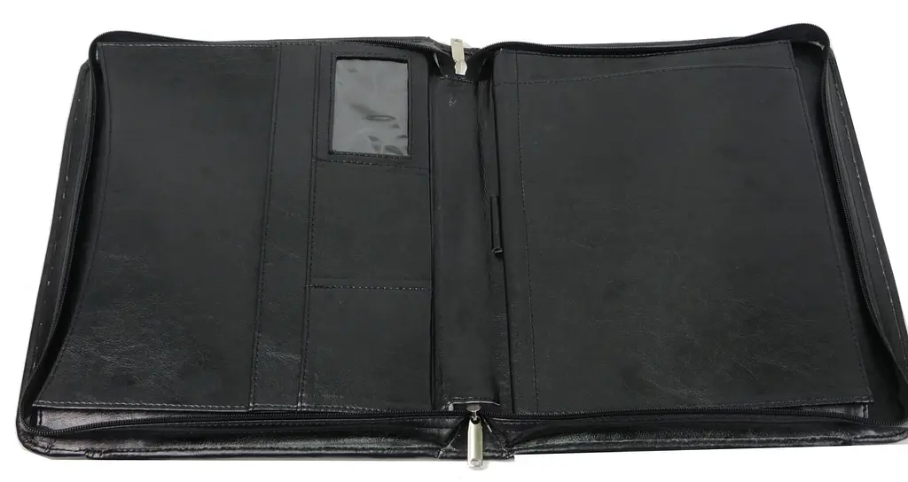Папка-портфель Exclusive 718800 з двома ручками екошкіра A4 35,5х28х4,5 см Чорний - фото 4