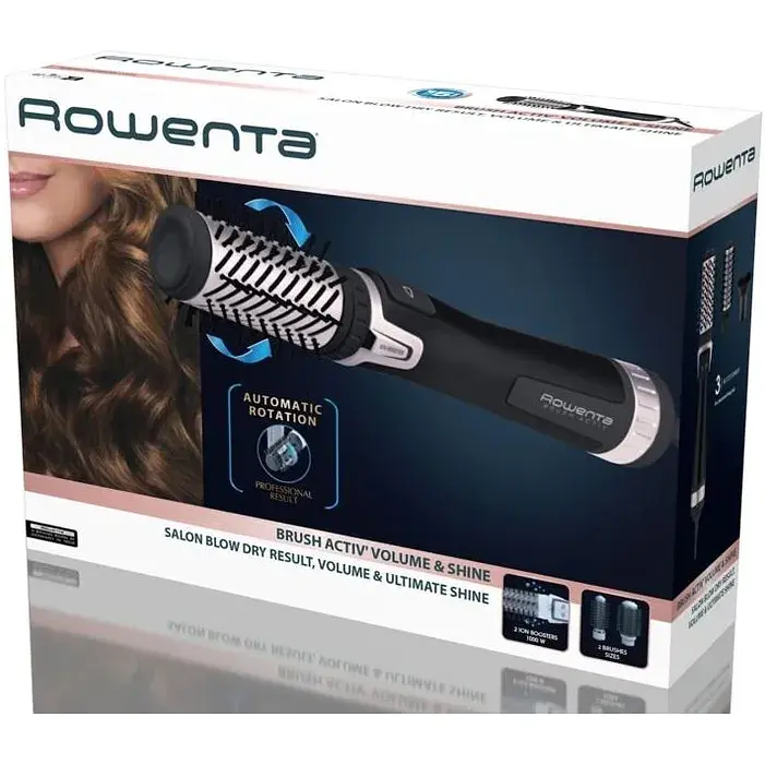 Фен-щітка Rowenta Activ' Dry & Style 1000 Вт чорний (CF9550F0) - фото 8