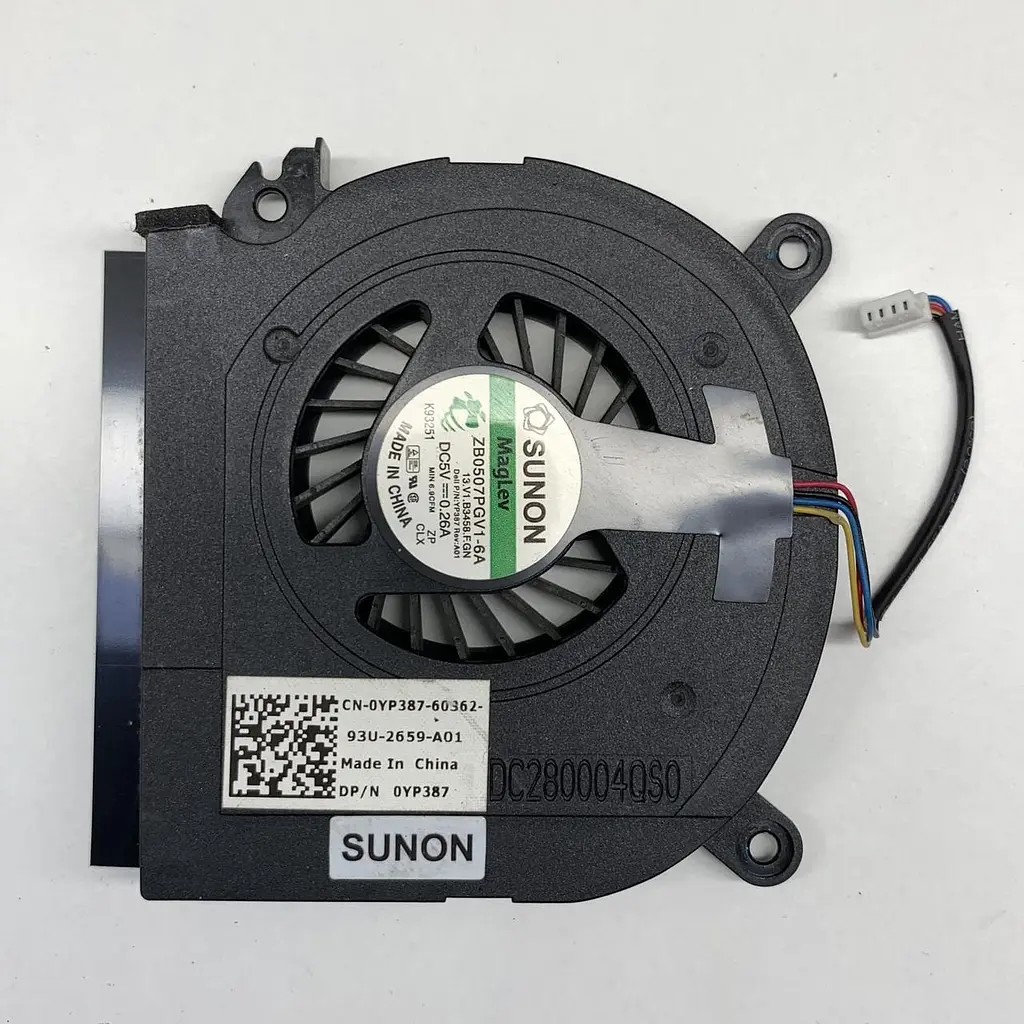 Кулер для ноутбука Dell Latitude E6500 (DFS551205ML0T, F7Q6 0YP387, DC2800040F0) Б/У - фото 3
