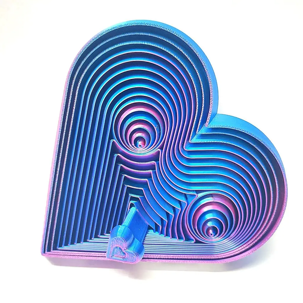 Іграшка-антистрес «Heart Infinity Fidget», 12 × 11 см, 3D-друк