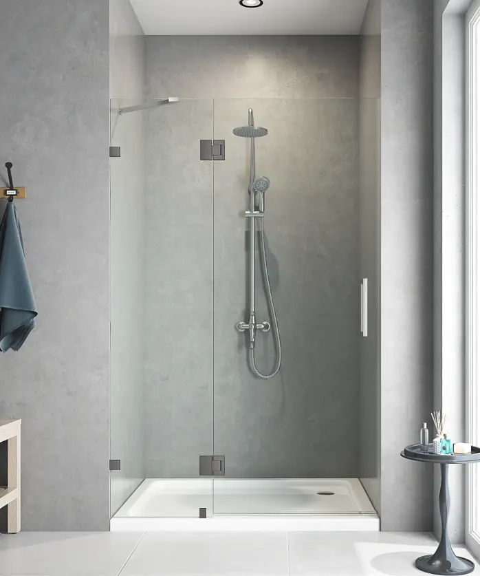 Двері в нішу Koer SR SD04-120x200-TR-07 прозоре скло Easy Clean 10 мм, graphite KR5388, універсальні, прозорий, графіт - фото 8
