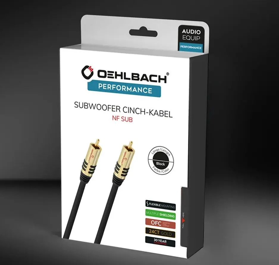 Сабвуферный кабель RCA-RCA Oehlbach NF Sub Subwoofer Cinch-Kabel 1m - фото 3