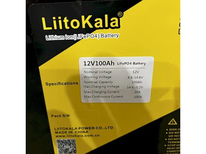 Акумулятор для ДБЖ/інвертора Liitokala 12V 100Ah LiFePO4 LCD - фото 4