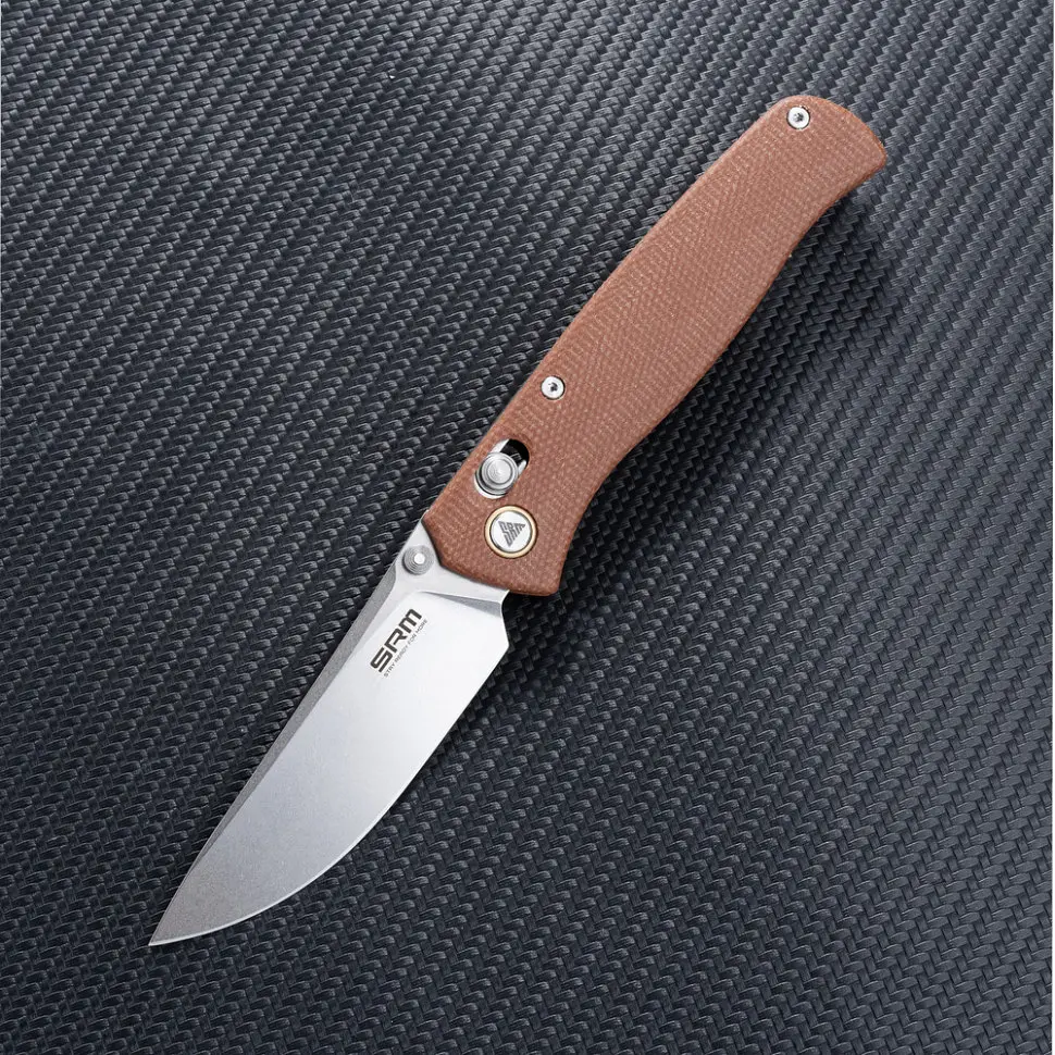 Нож складной SRM Medal 255L-MN, коричневый - фото 6