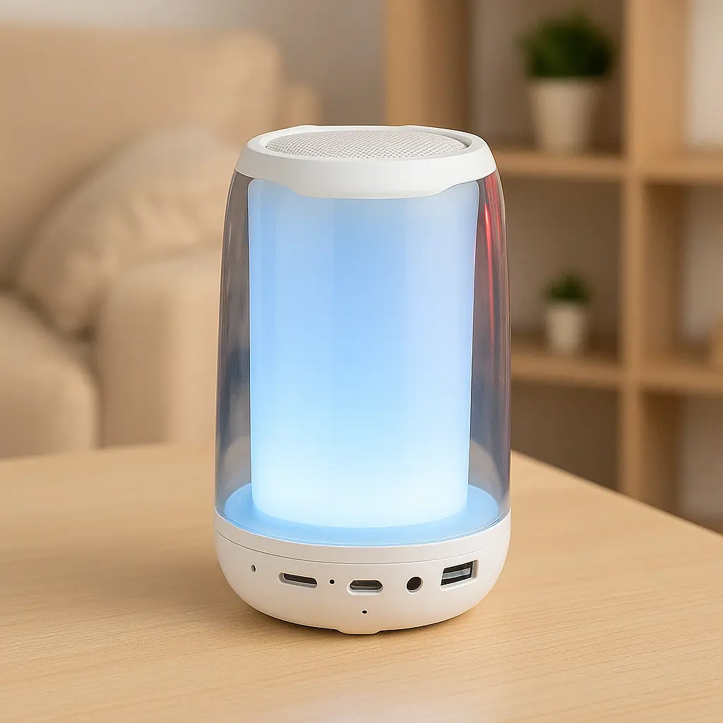 Портативна колонка Pulse 4 mini BT/TF/FM/TWS/AUX/USB з підсвіткою 5 Вт, білий Smart X 8893AW - фото 15