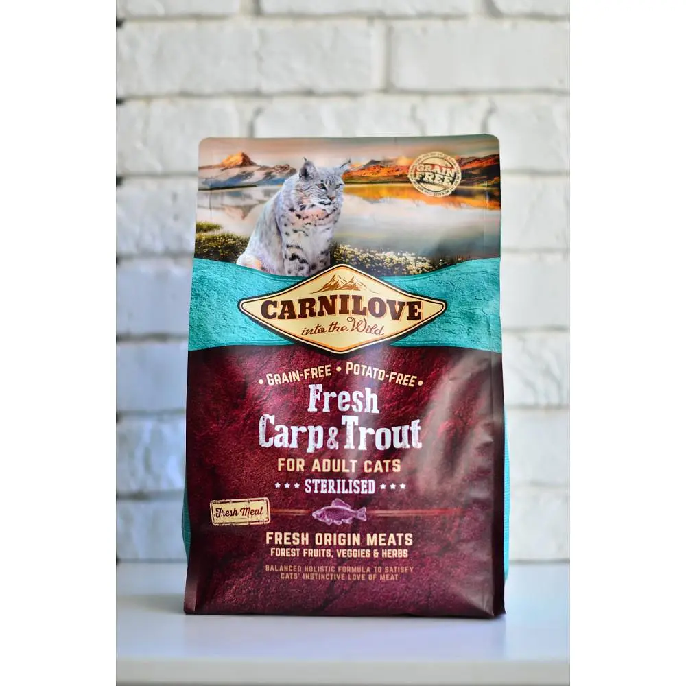 Сухий корм Carnilove Fresh Carp & Trout Sterilised for Adult cats 6 кг короп і форель для стерилізованих кішок - фото 8