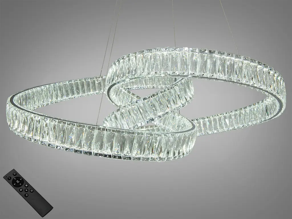 Подвесной светильник LED Diasha 531/800CH 175W, регулируемая высота 60-145 см, хрусталь, для гостиной, спальни, кухни - фото 2