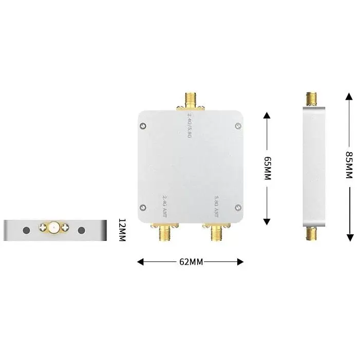 Дводіапазонний підсилювач Wi-Fi сигналу з антеною EDUP EP-AB031 2.4/5.8 ГГц 4W 36dBm бустер розширювач вайфай FPV (18802) - фото 4