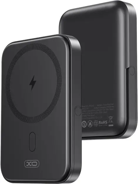 Внешний аккумулятор магнитный XO PR242 5000mAh Magnetic wireless 15W с ножкой подставкой U-shaped holder - фото 4