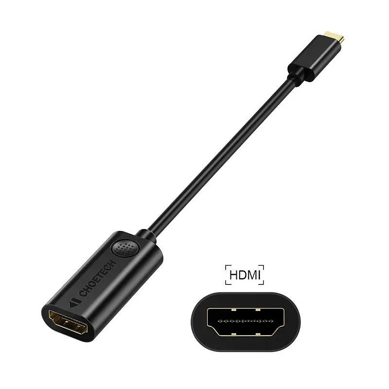 Переходник Choetech HDMI - USB Type-C (M/F), Black (HUB-H04) - фото 2