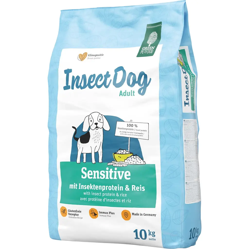 Сухий вегетаріанський корм для собак Green Petfood Insect dog Adult Sensitive з протеїном комах та рисом 10 кг - фото 2