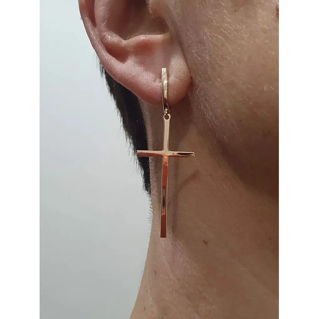 Золота моносережка Всесвіт Хрестик. 231504505.5 - фото 2