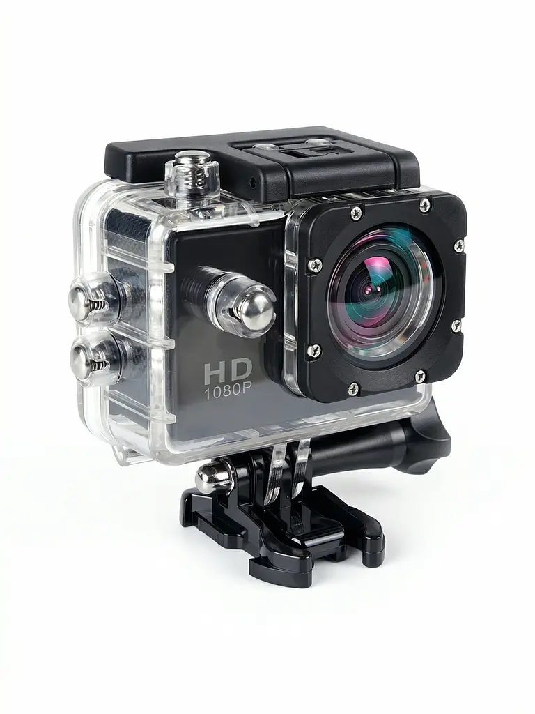 Екшн-камера водонепроникна Sports Action Camera HD 1080p для підводної зйомки до 30 м 170° з аквабоксом, чорна (7944469487)