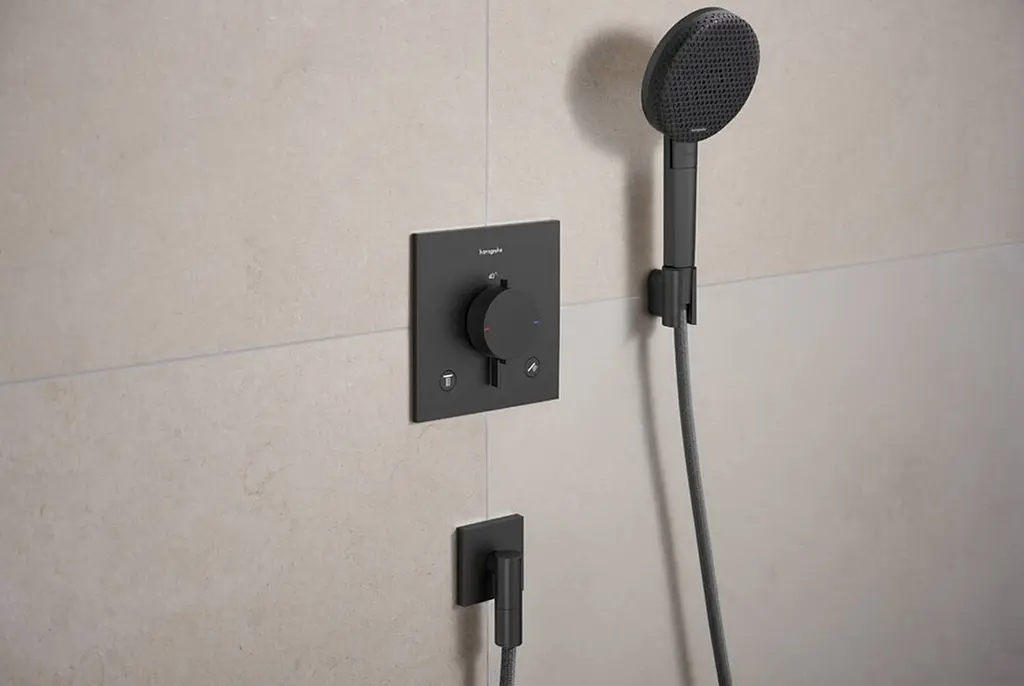 Шлангове під'єднання Hansgrohe FixFit Fine E зі зворотнім клапаном brushed black chrome 28883340 - фото 3