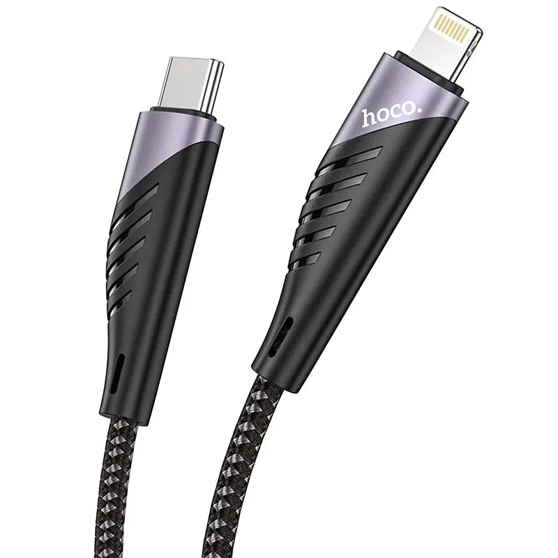 Дата кабель Hoco U95 Freeway 4in1 USB/Type-C to Type-C/Lightning 60W (1.2m) Black - фото 4