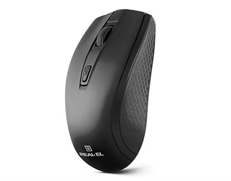Миша бездротова REAL-EL RM-308 Black USB (EL123200033) - фото 2