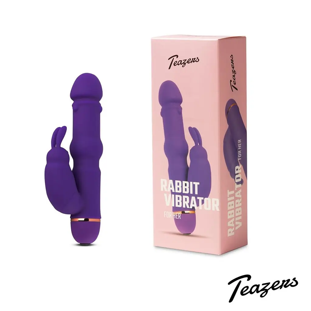 Вібратор-кролик Teazers Silicone Rabbit, 19 см (фіолетовий) - фото 10
