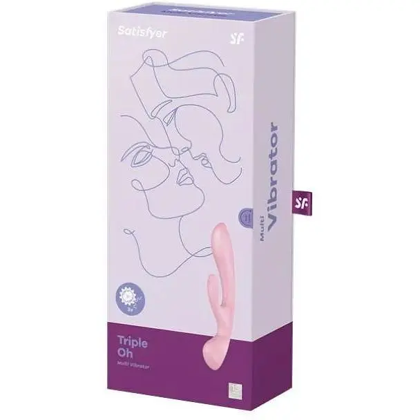 Вібратор-кролик Satisfyer Triple Oh Pink - фото 8