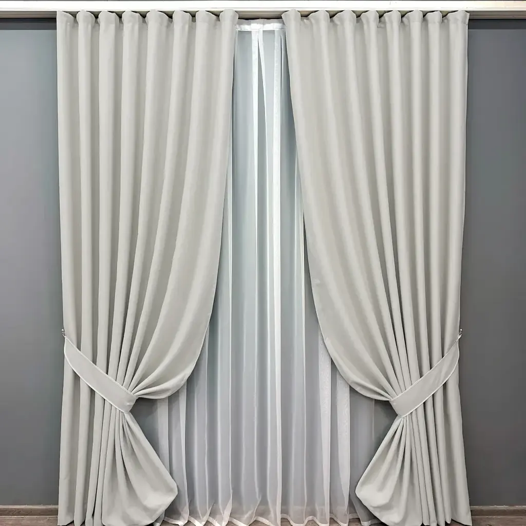 Комплект штор VR-Textil Scandi блэкаут 2 шт 150x270 см дымчато-белый (1903ш) - фото 2