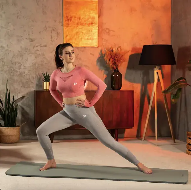 Коврик для йоги Hop-Sport HS-NB015GM NBR 1.5 см оливковый - фото 5