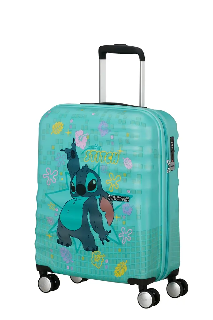 Валіза American Tourister WAVEBREAKER DISNEY 55 см STITCH FLOWER 55x40x20 31C*57017 - фото 4
