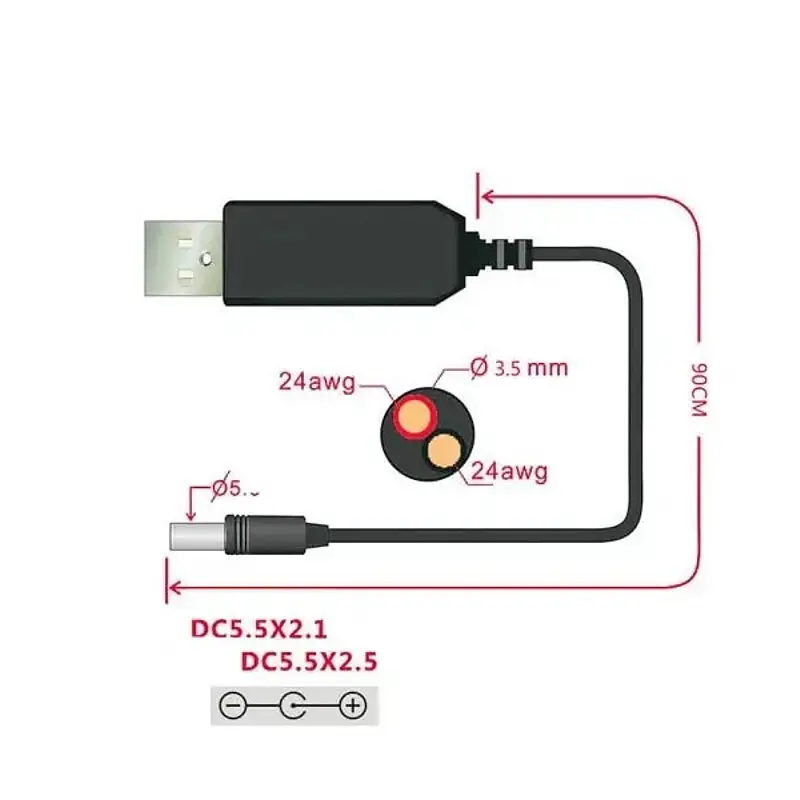 Повышающий USB преобразователь напряжения DC 5 в 12 вольт, 0.75 Ампер, штекер 5.5x2.1мм (100925) - фото 4