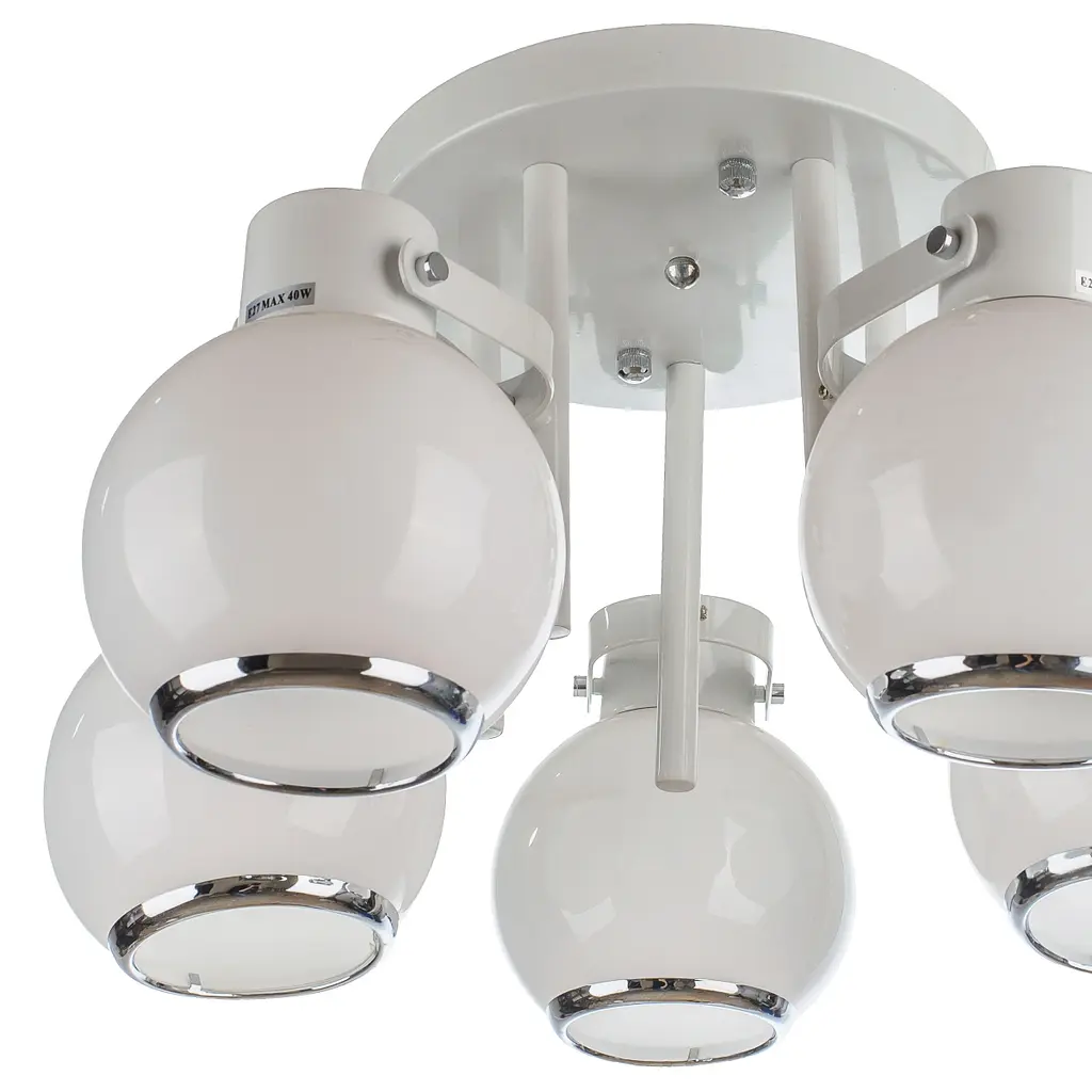 Люстра стельова Brille E27 60W WH (LK-564C/5) - фото 5