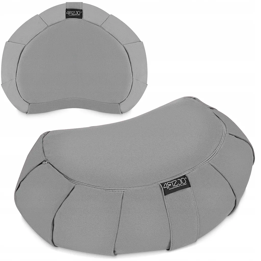 Подушка для йоги та медитації 4FIZJO Zafu напівкругла 40 x 30 x 12 см Grey (P-5907739315502) - фото 2