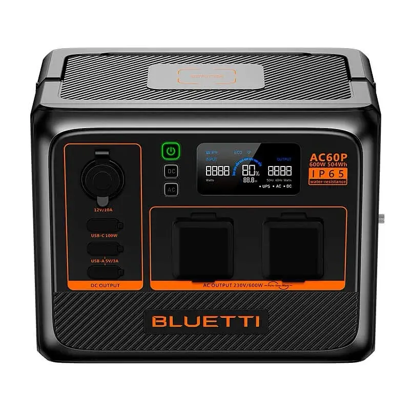 Зарядная станция Bluetti AC60P, 504Wh, 600W, LiFePO4, IP65 - фото 2