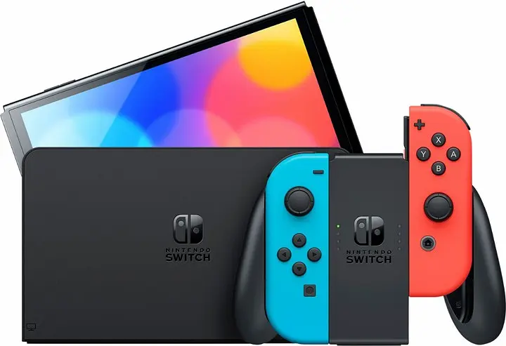 Портативна ігрова консоль Nintendo Switch OLED with Neon Blue and Neon Red Joy-Con - фото 2