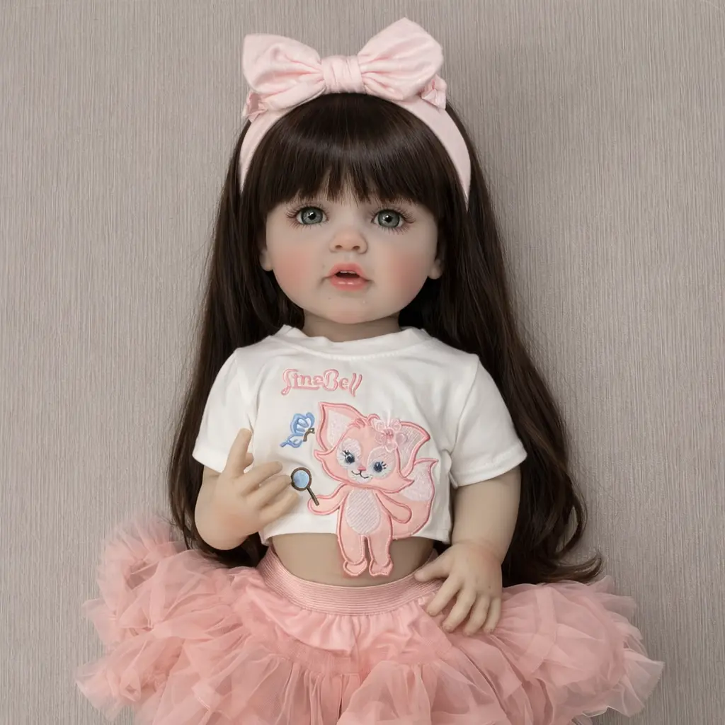 Реалістична Кукла Реборн 55 см повністю вінілова Doll Reborn Baby К0100209 - фото 2