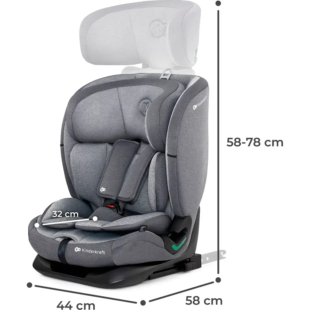 Автокрісло Kinderkraft Oneto3 i-Size Cool Grey KCONE300GRY0000 (00-00305211) - фото 8