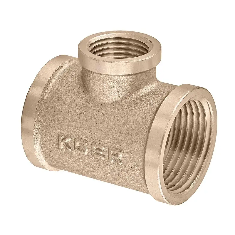 Трійник редукційний Koer Kf.T100610F.Wn - 1"х1/2"x1" FFF без нікелю MX1530