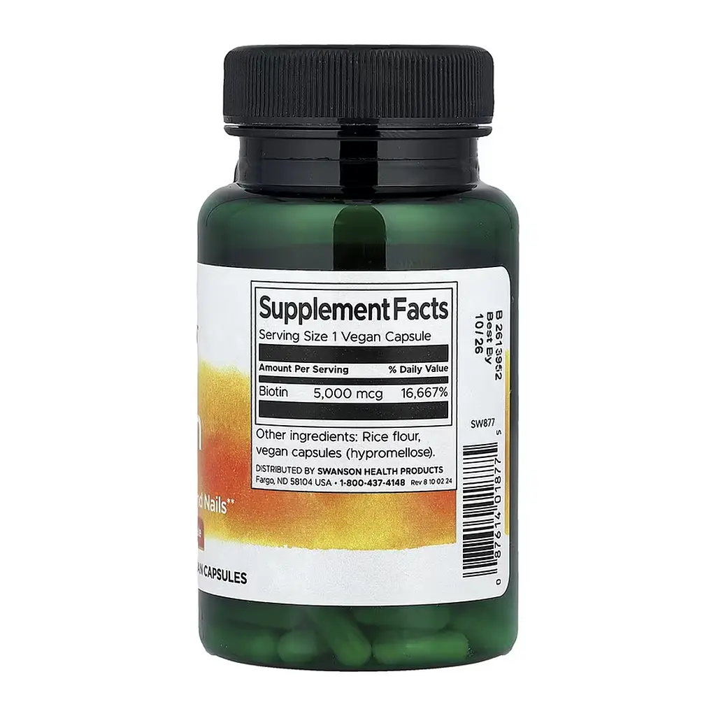 Біотин Biotin 5000mcg - 100 caps - фото 2