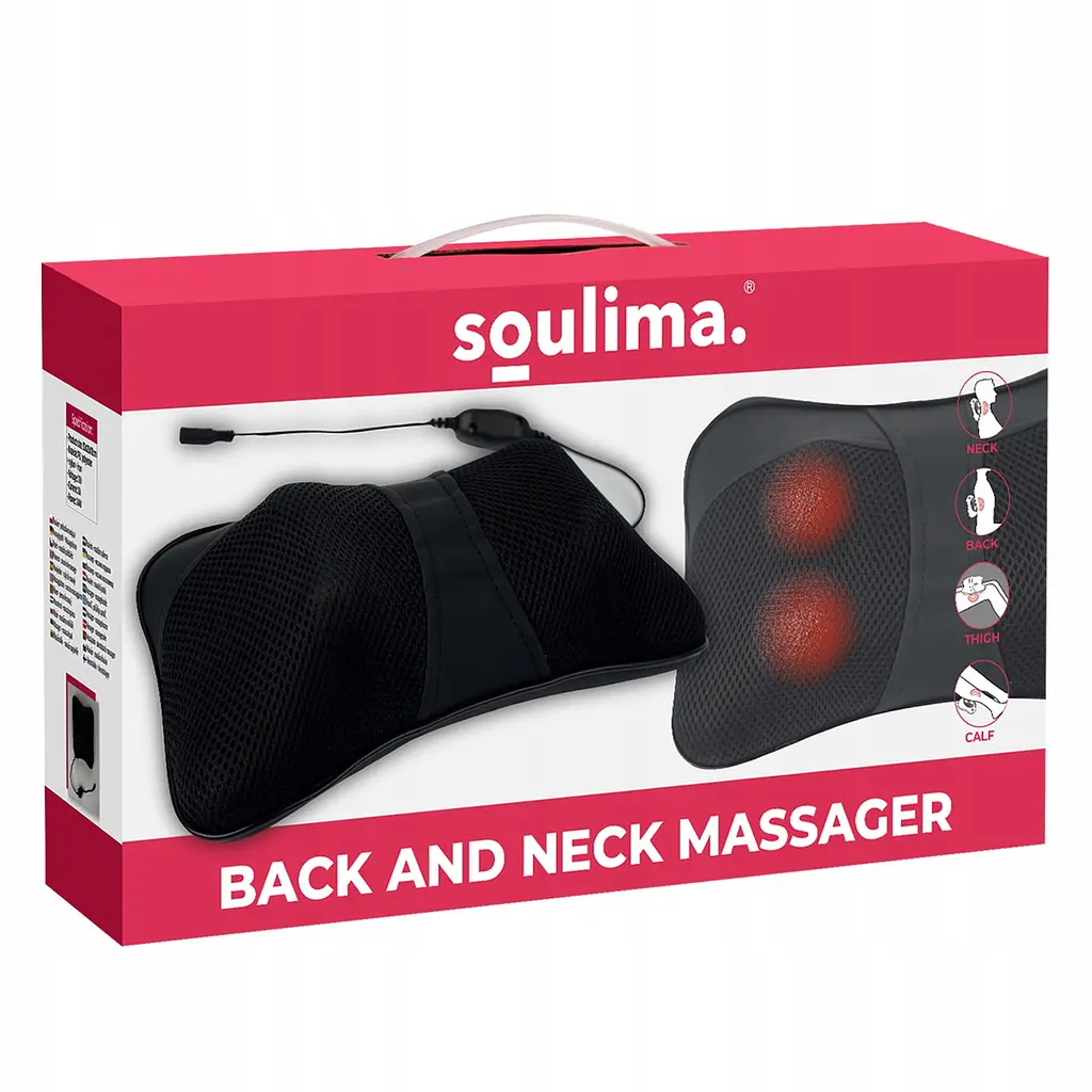 Масажна подушка Shiatsu для шиї та спини з підігрівом Soulima 22987 - фото 3