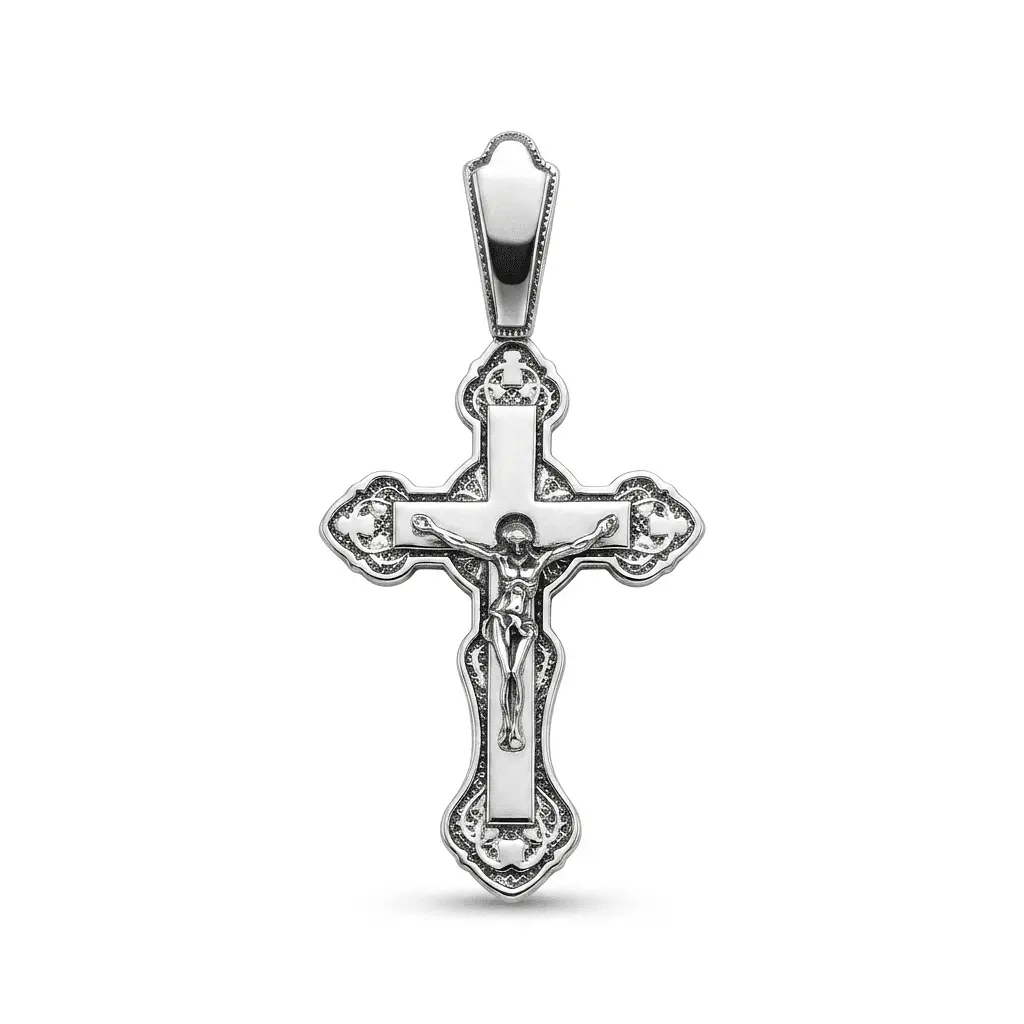 Срібний хрест Розп’яття (5223)