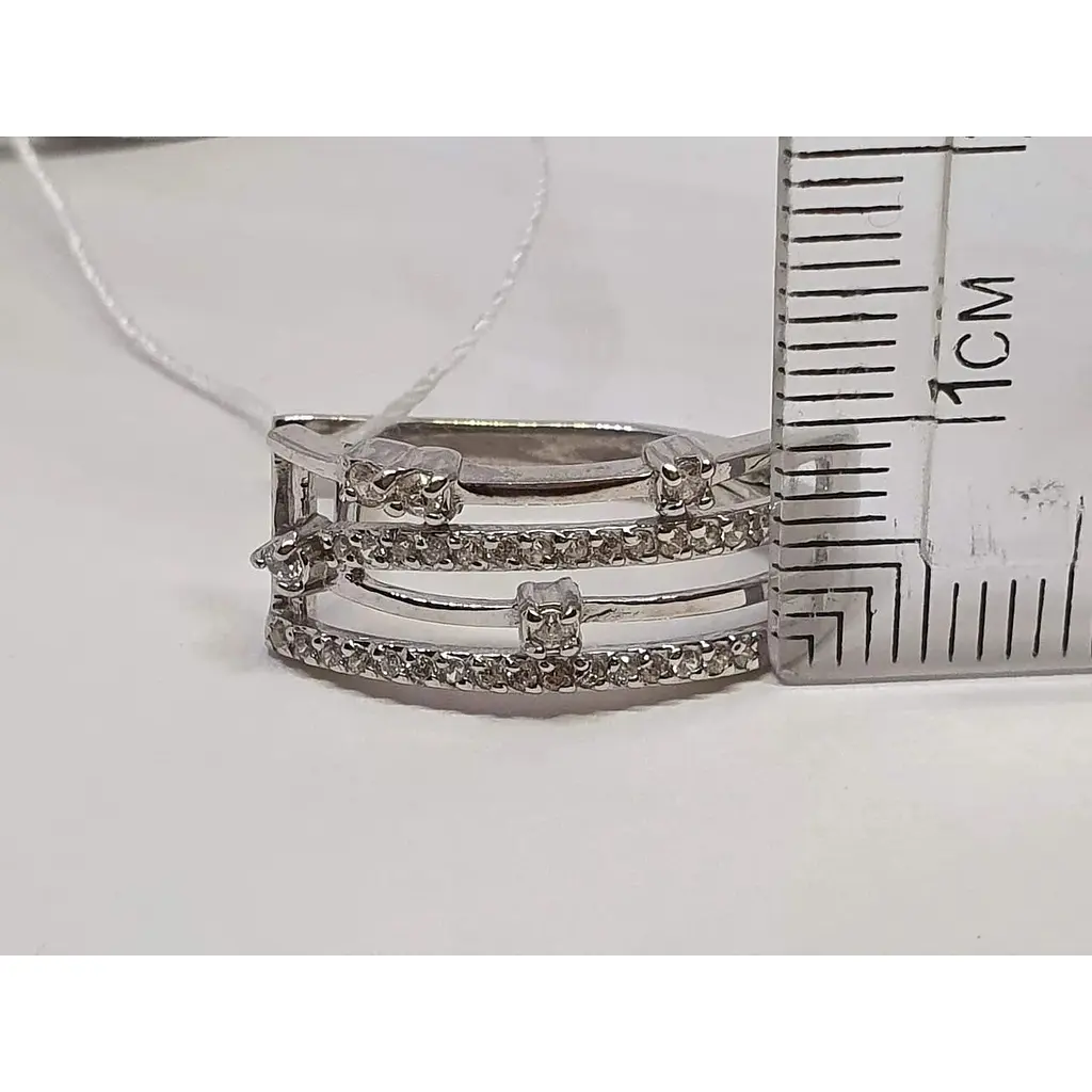 Срібні сережки Vegas з фіанітами. 20045Р - фото 5