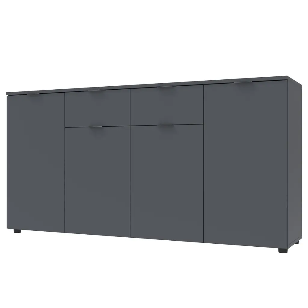 Комод Doros Рон 7 Графіт 4 фасади 2 шухляди 160х38х81 (44900236)