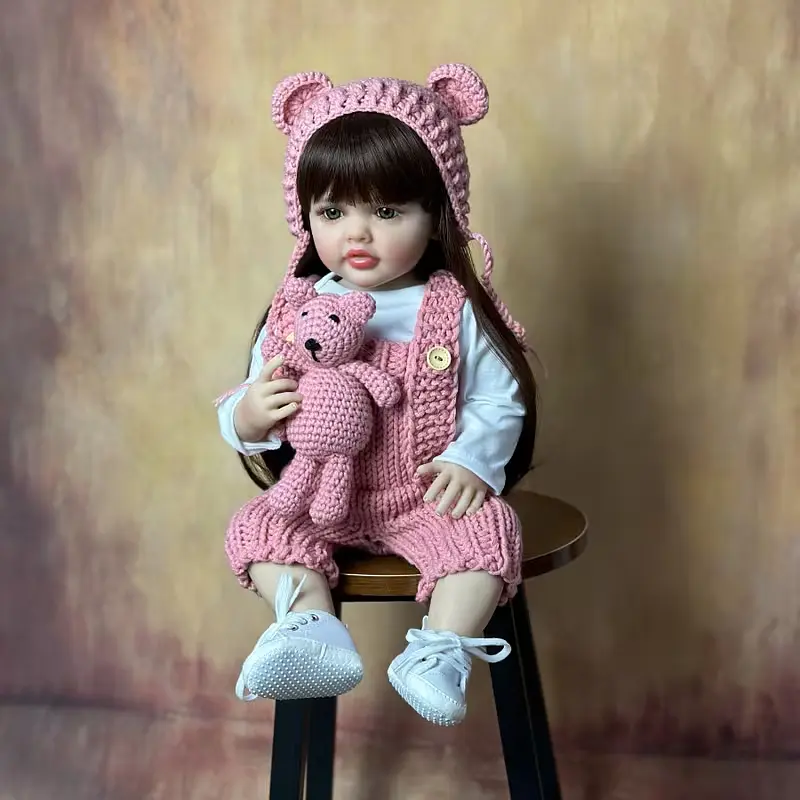 Реалістична Кукла Реборн 55 см повністю вінілова Doll Reborn Baby К0100202 - фото 9